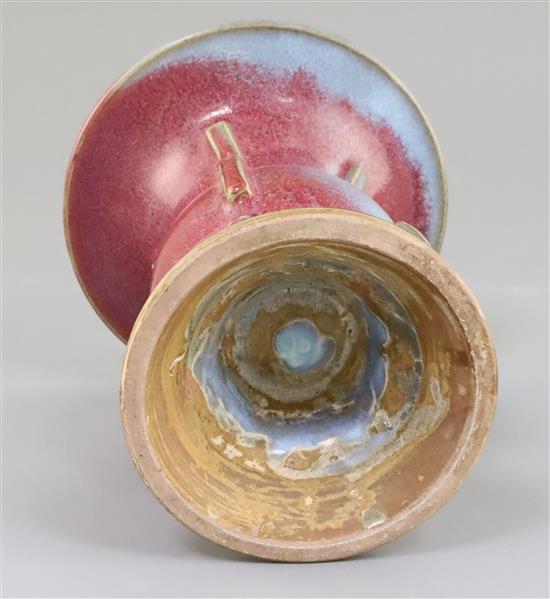 A Chinese Jun type yao bian vase, zun, H. 18cm
